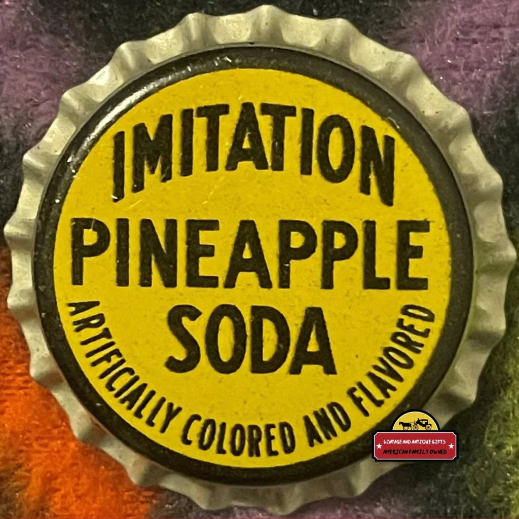 Rare 1950s Antique Vintage Pineapple Soda Bottle Cap Collectible