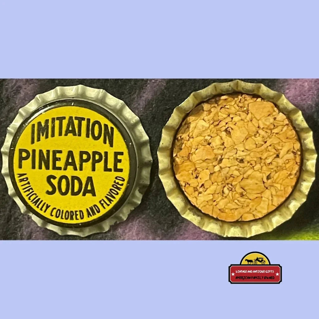 Rare 1950s Antique Vintage Pineapple Soda Bottle Cap Collectible