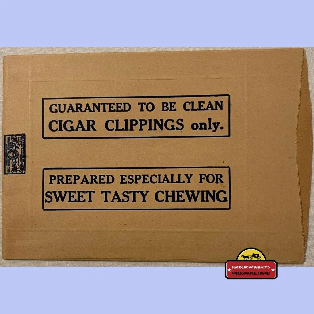 Rare Antique John Weisert Cigar Clippings Bag from the 1930s 40s