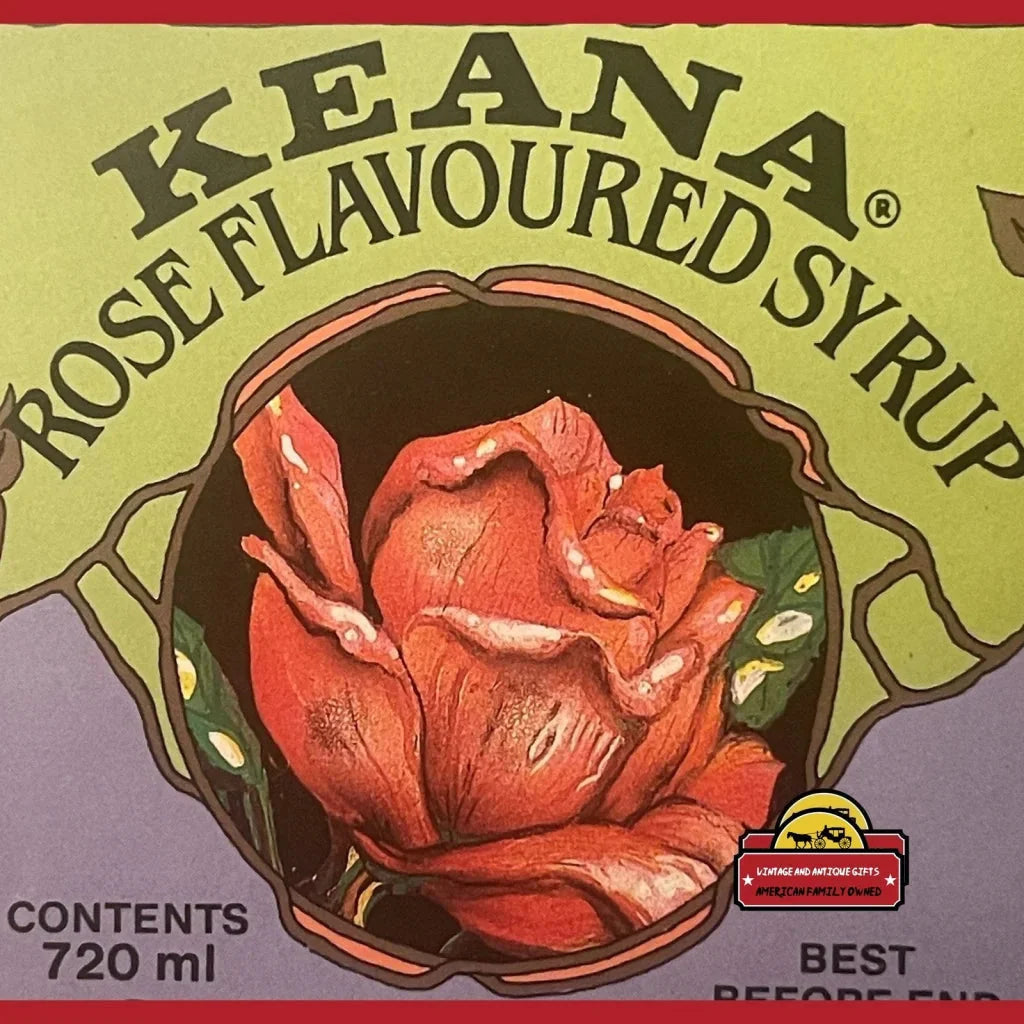Rare 1970s London Keana Rose Antique Syrup Label Collectible