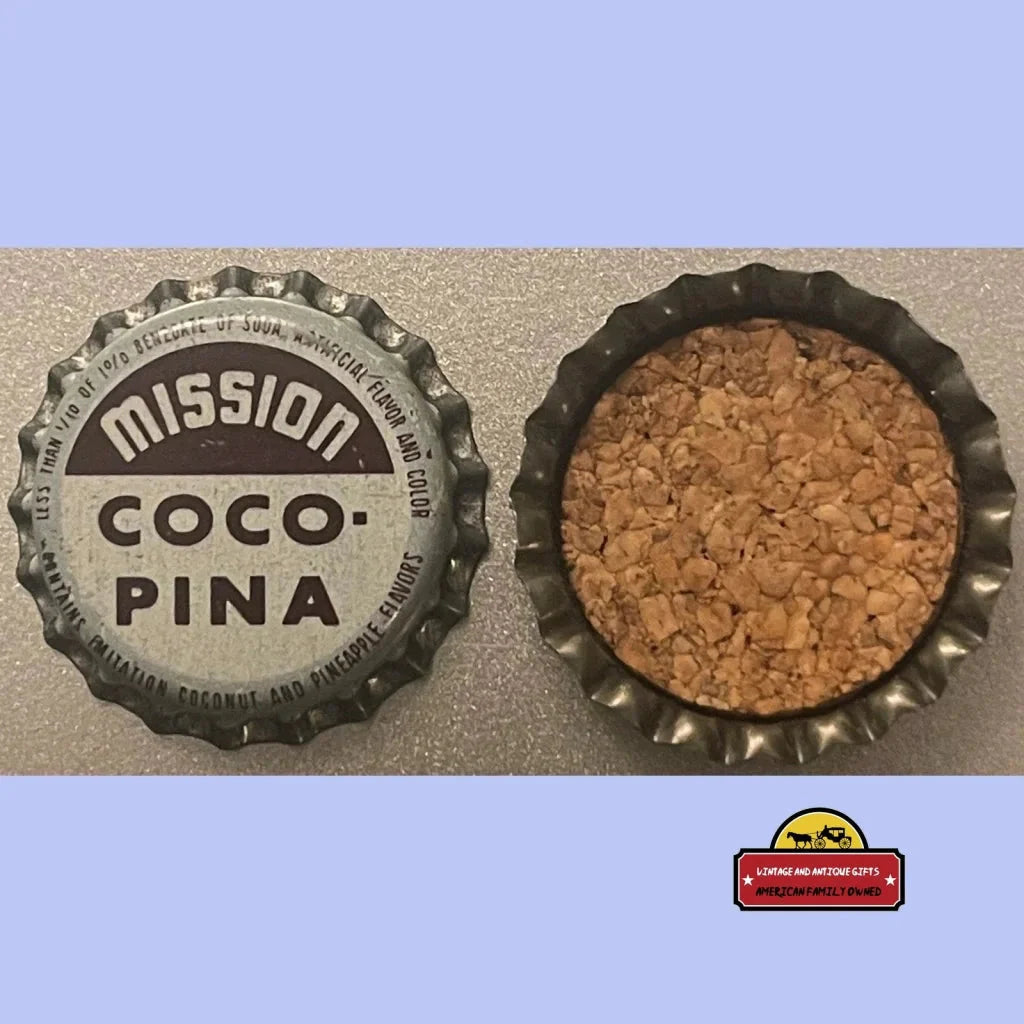 Rare Antique Vintage Mission Coco-Pina Soda Bottle Cap Treasure