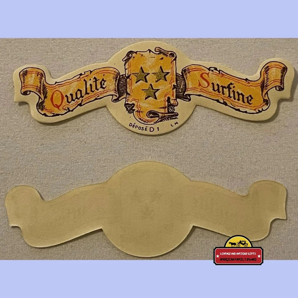 Rare Antique Vintage Surfine Neck Label Treasure from the Roaring 20s