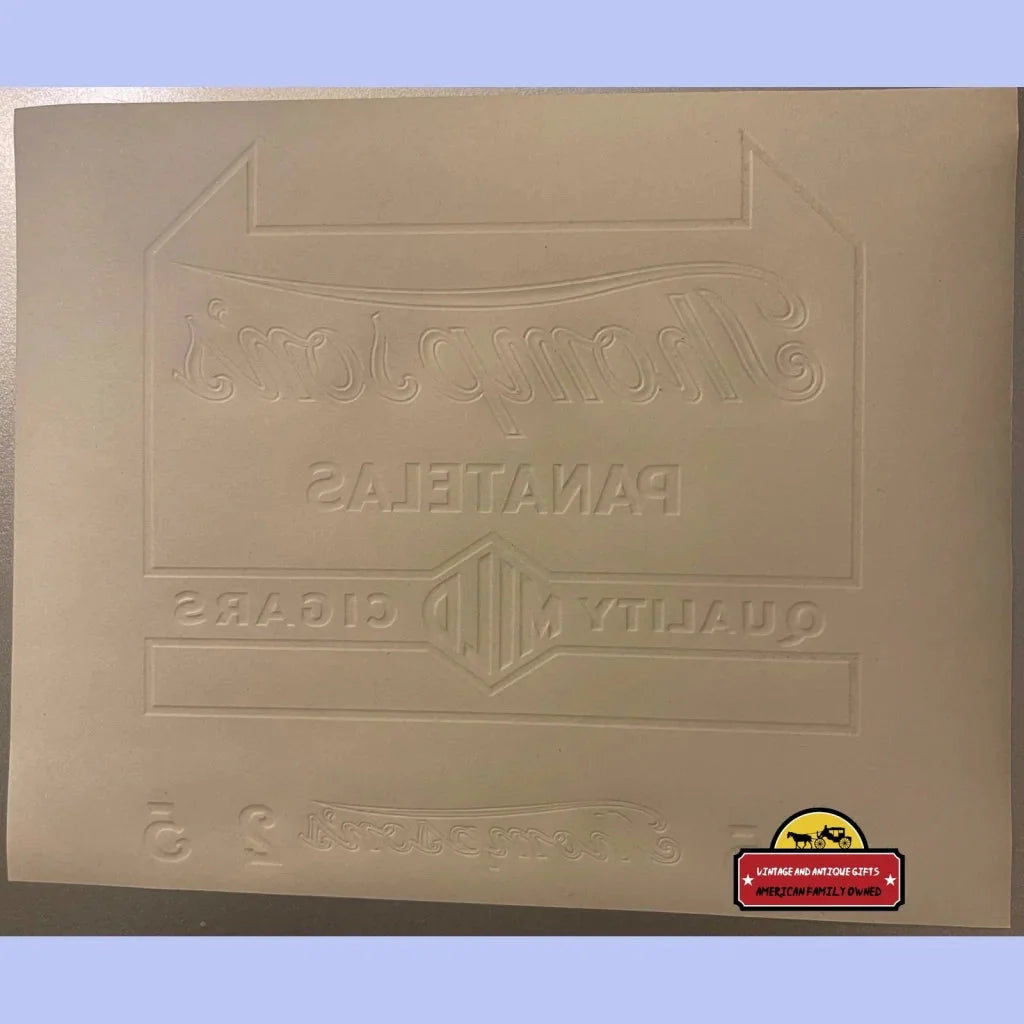 Rare 1920s Thompsons Embossed Cigar Label from Tampa FL