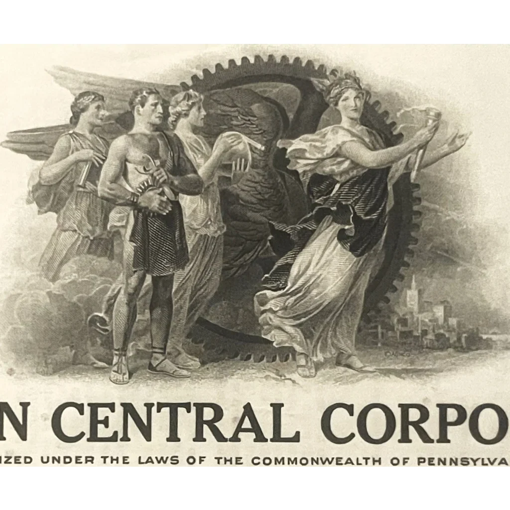 Rare Penn Central Stock Certificate from the 1970s