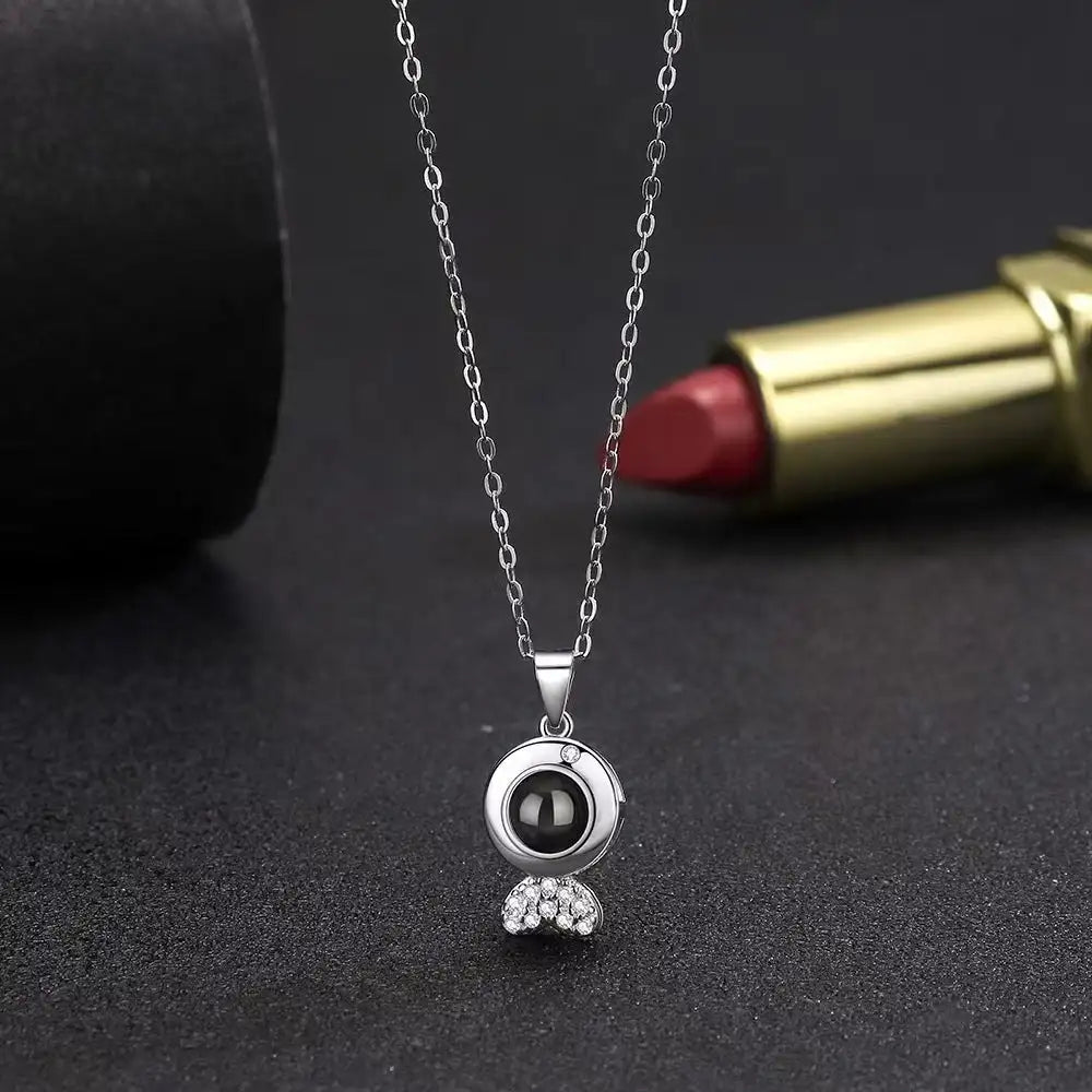 Women's Sterling Silver Fashionable Projection Photo Necklace - Lootquake