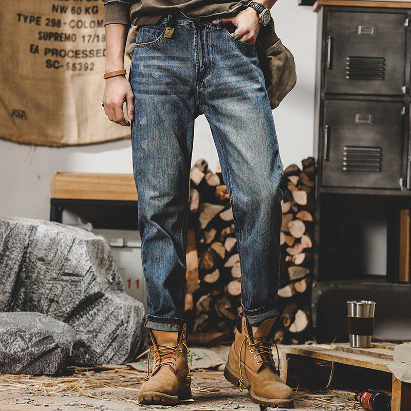 American Retro Autumn Jeans Men - Lootquake