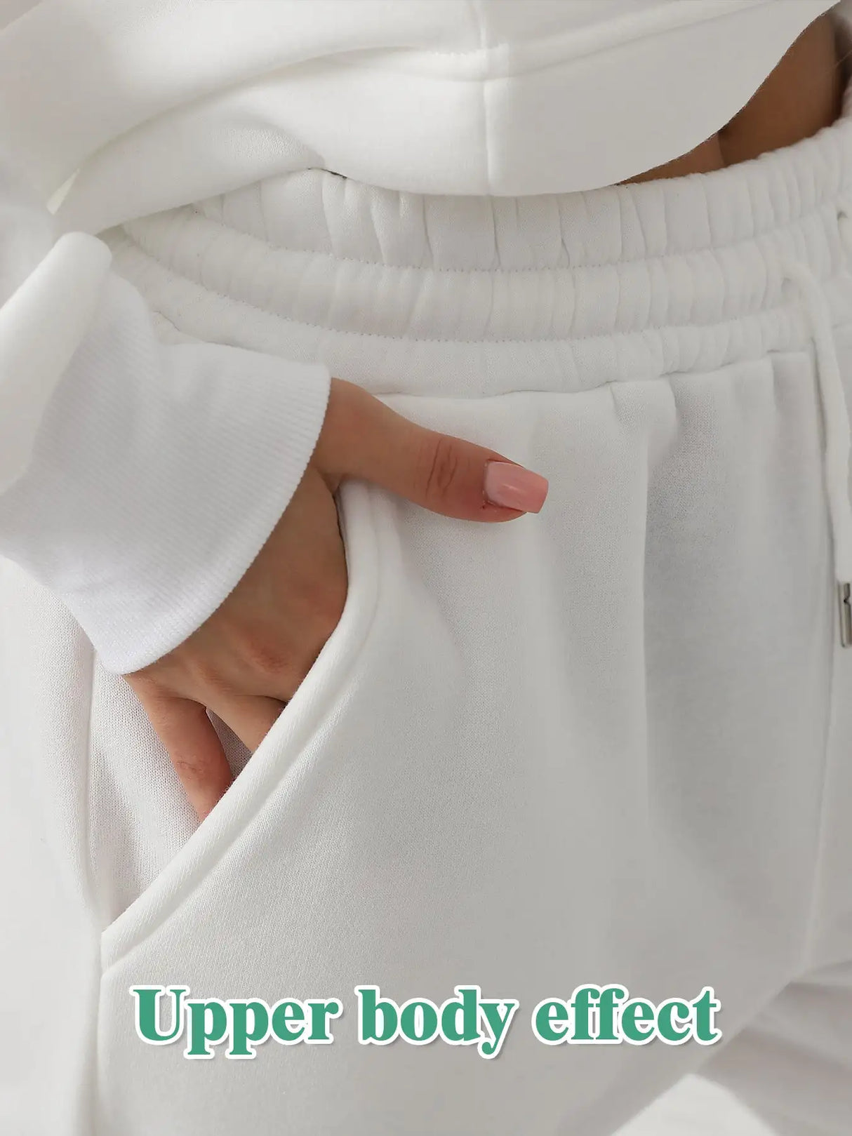 Women's Fashionable Casual Solid Color Long Sleeved Sweatshirt Set - Lootquake