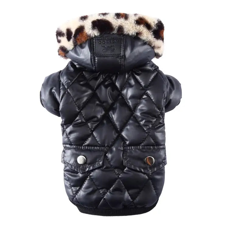 Cross-border pet supplies pet clothes dog clothes autumn and winter fur collar coat pet dog clothing - Lootquake