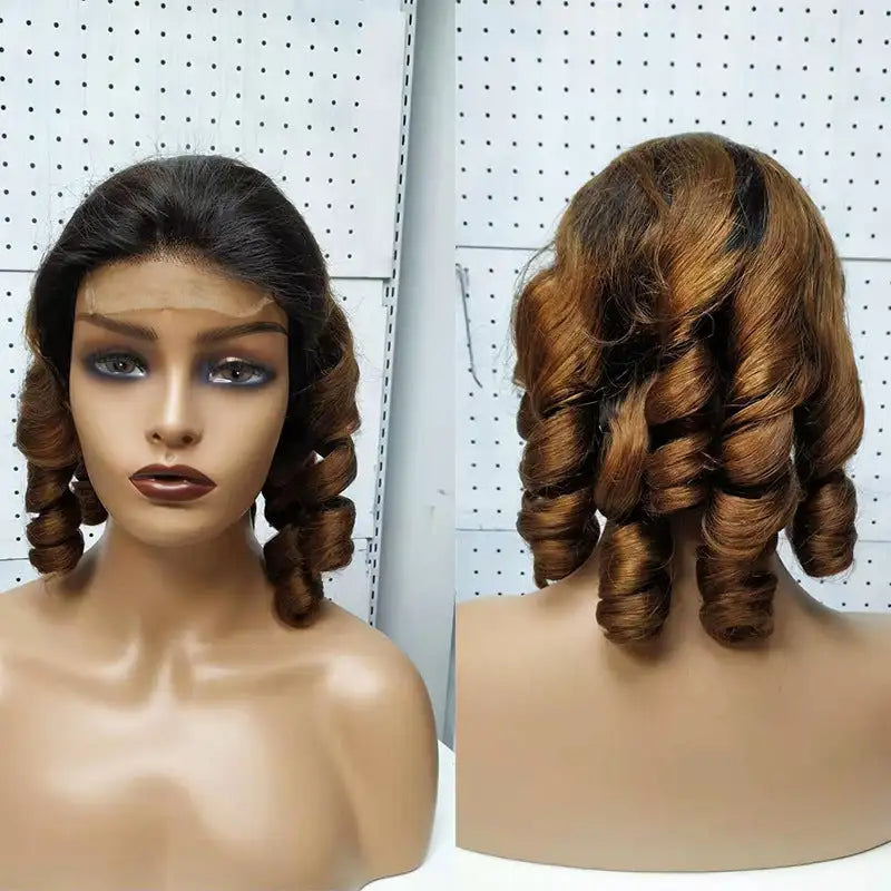 Double Drawn Funmi Hair Wigs Lace Wig Spring Curly - Lootquake