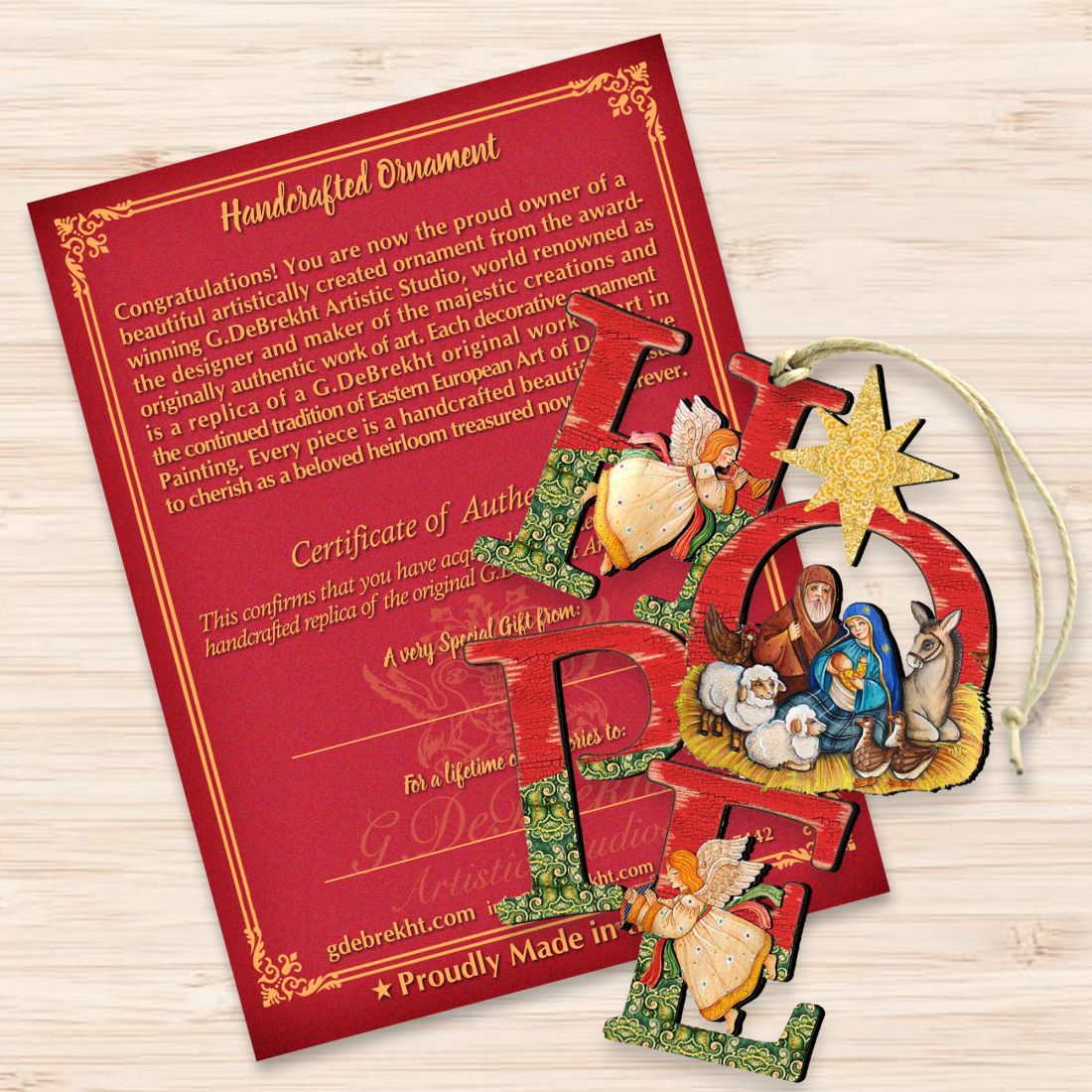 Adornos de madera para la Natividad de G. DeBrekht - Decoración navideña - 8121461