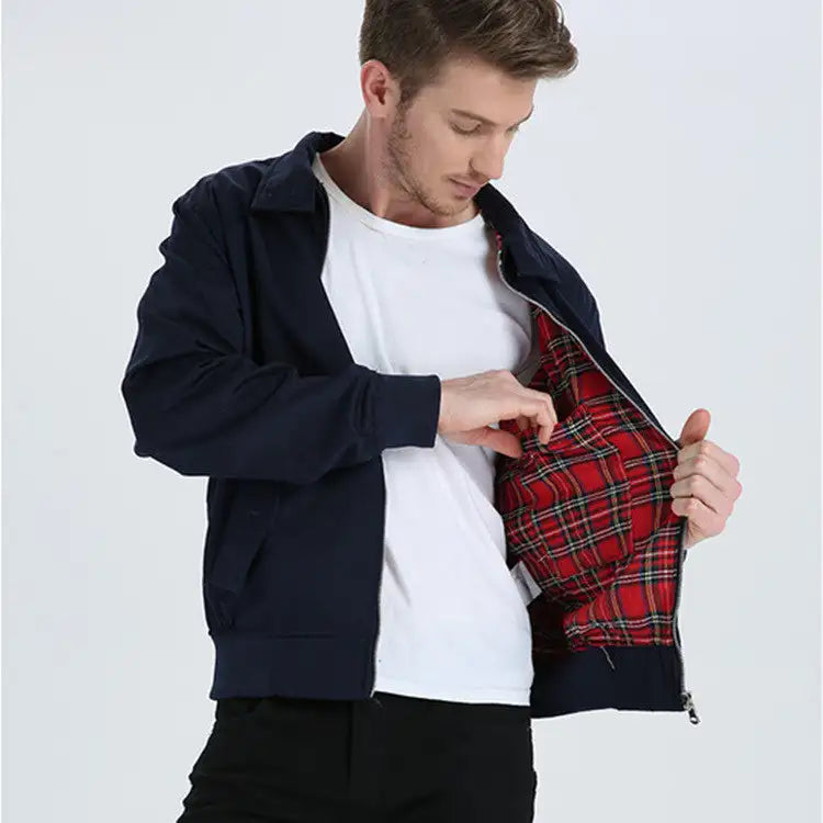 European Stand Collar Fashion Slim Casual Coat Jacket Men - Lootquake