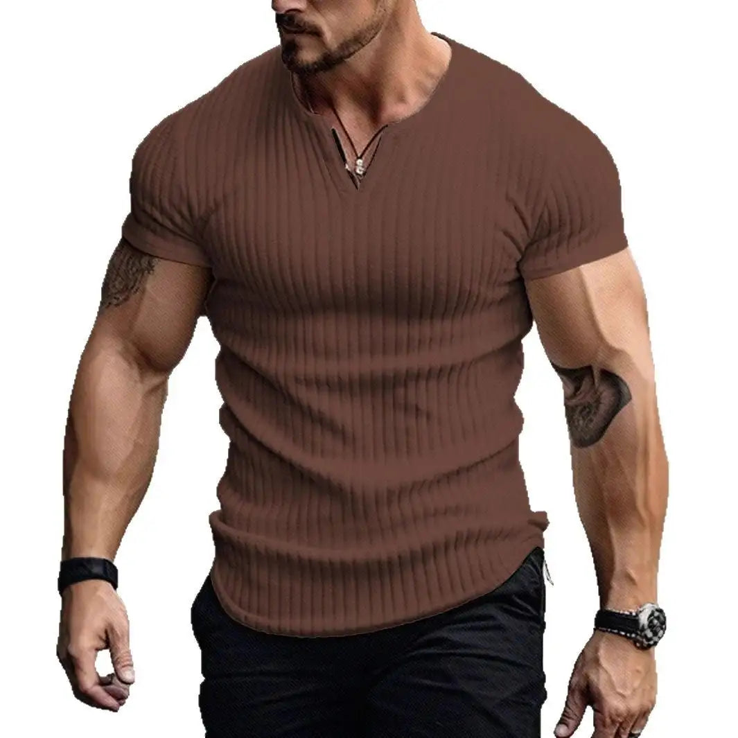 Sports Slim-fitting Men's Short Sleeve - Lootquake