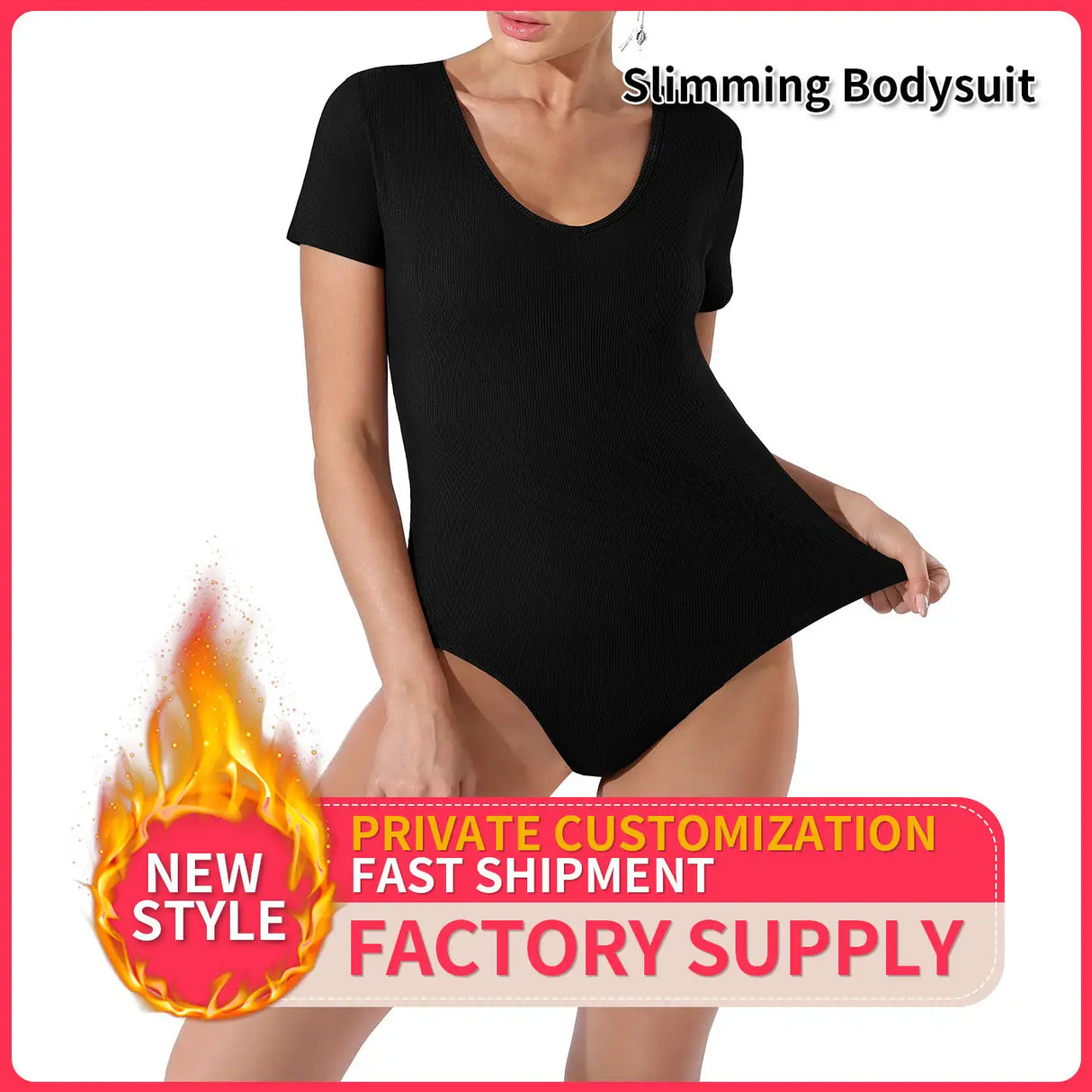 Women's Fashion Simple Solid Color Bodysuit - Lootquake
