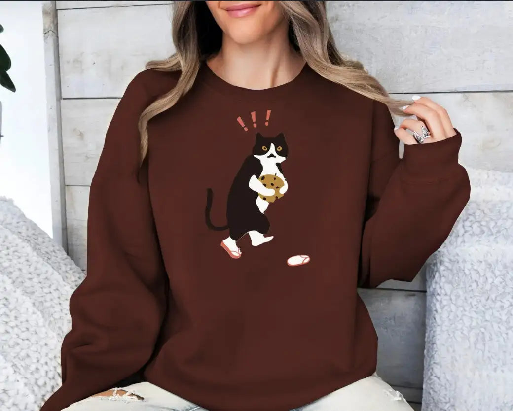 Women's Fashionable Solid Color Printed Long Sleeved Sweatshirt - Lootquake