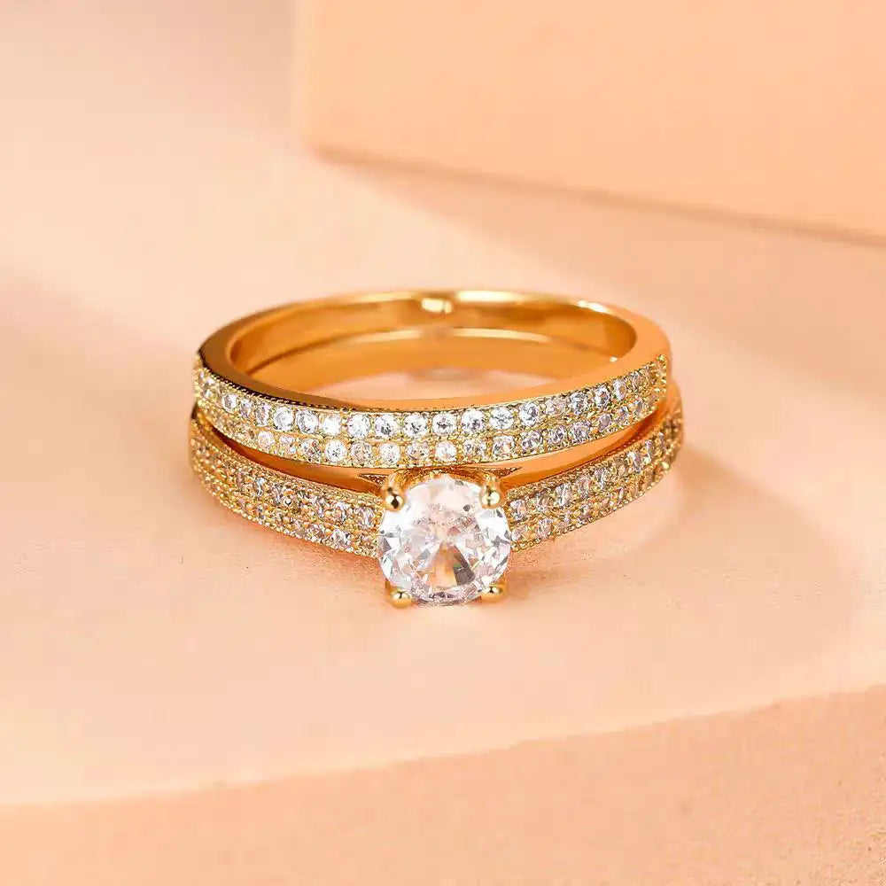 Women's Full-Diamond Stacked Ring - Lootquake