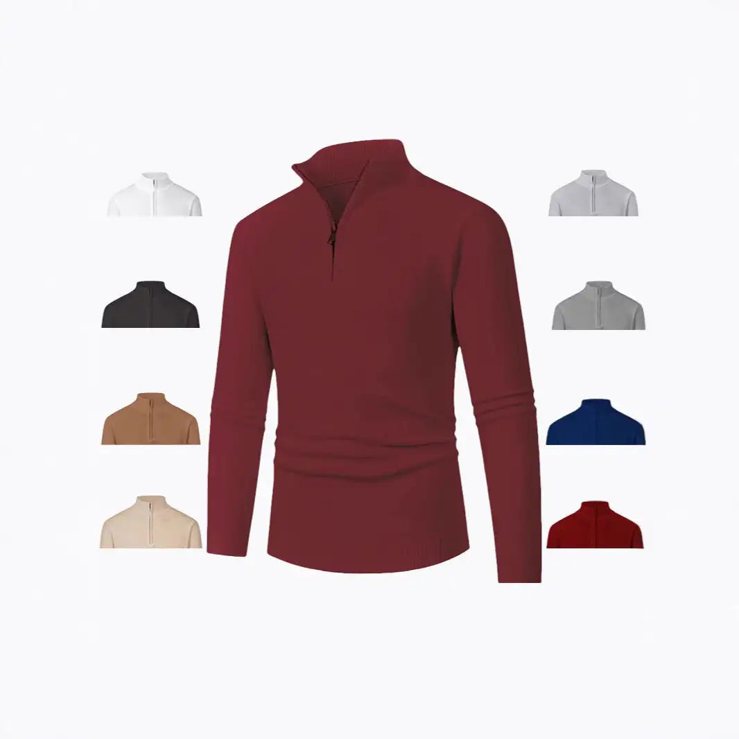 Fashion Trend Half Zipper Sweater - Lootquake