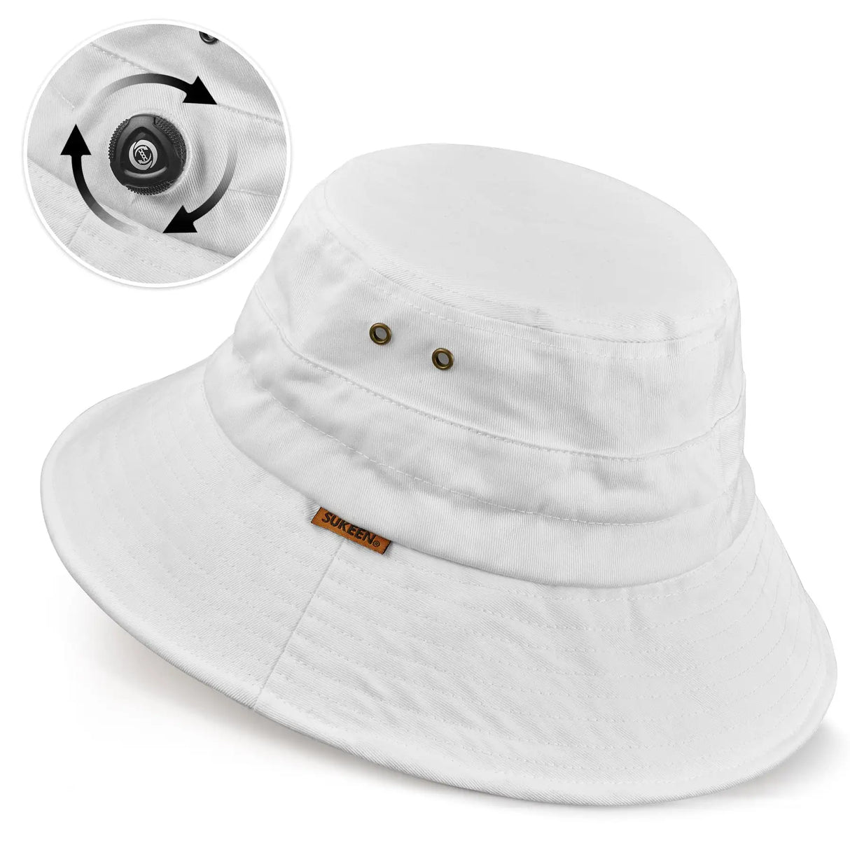 Cotton Bucket Hat For Men Women Adjustable Knob Sun Hat Wide Brim Fishing Hat For Walking Daily Outdoor - Lootquake