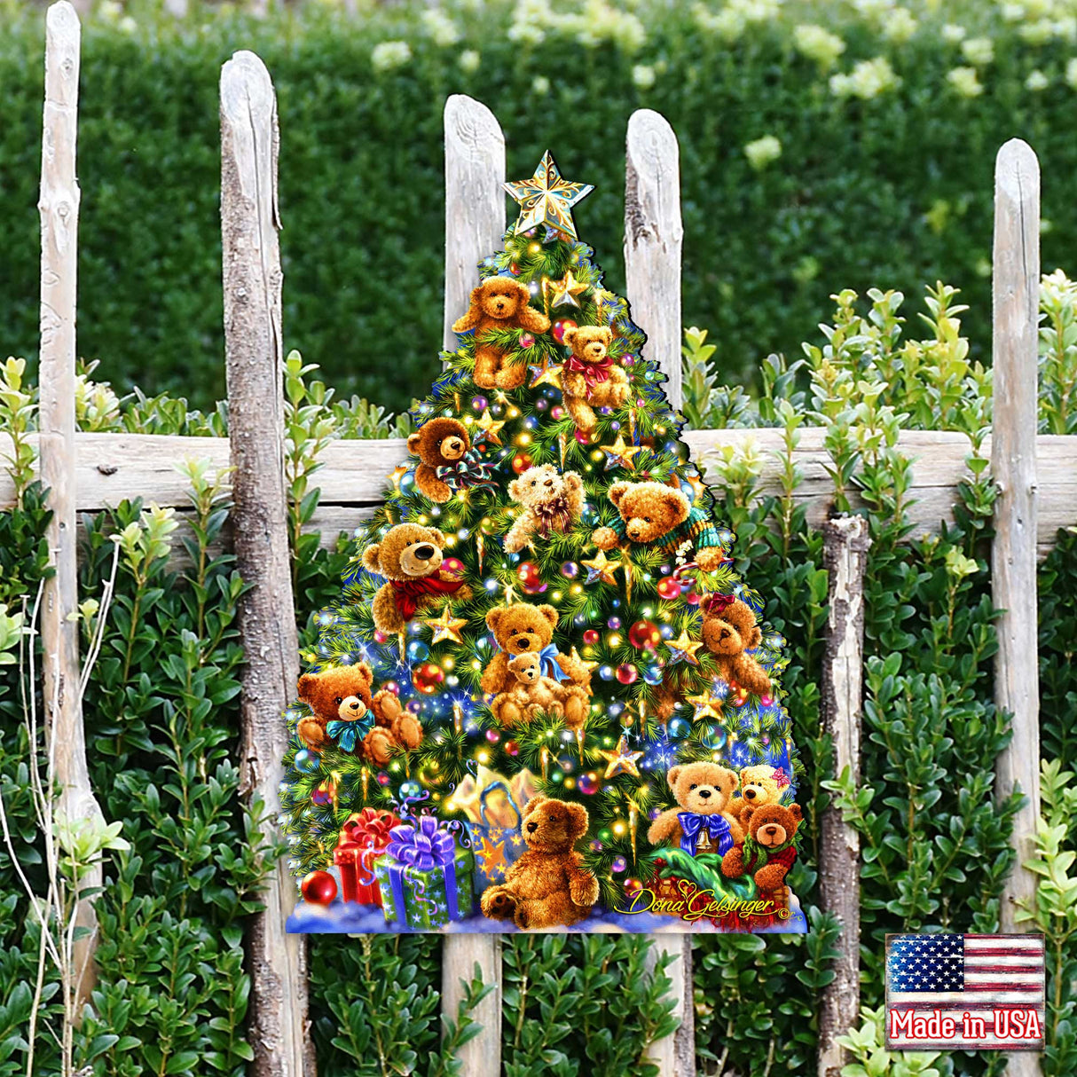 Decoración navideña para puerta con osito de peluche de D. Gelsinger - Decoración navideña - 8461019H-1101