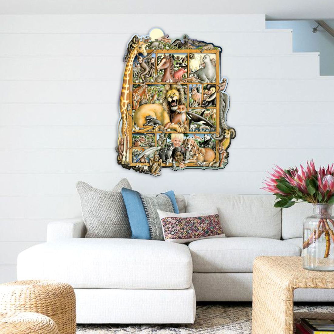 Arte mural con animales de Laura Seeley - Decoración infantil Love Family - 8513008-LS