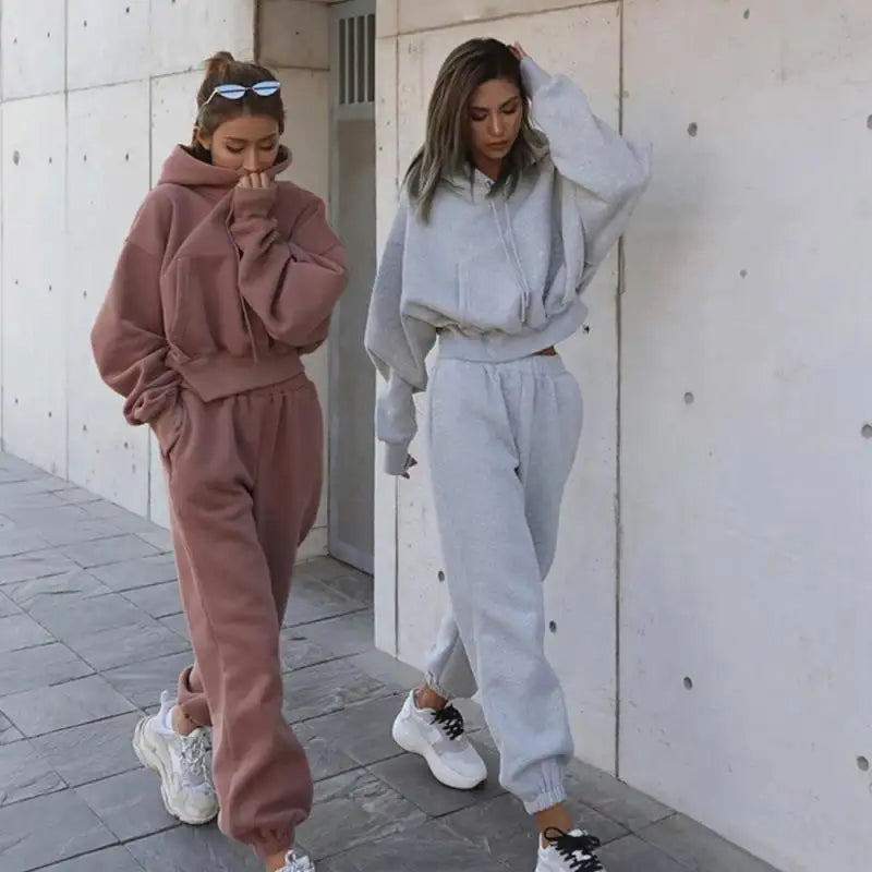 New Style Autumn And Winter Women's New Casual Hoodie Coat Sports Suit - Lootquake