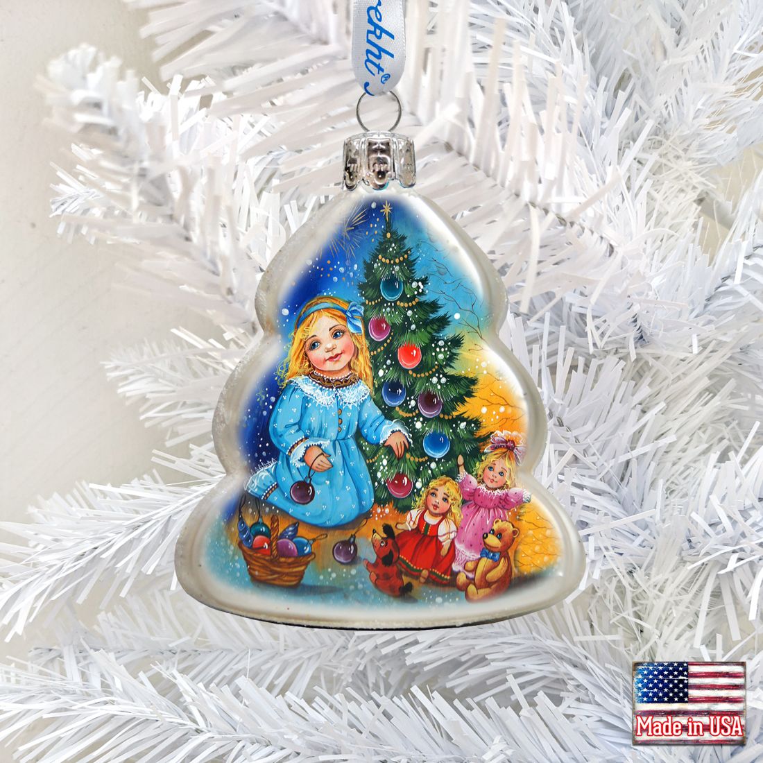 Decorating Tree Mercury Glass Ornament by G. DeBrekht - Christmas Decor - 773029