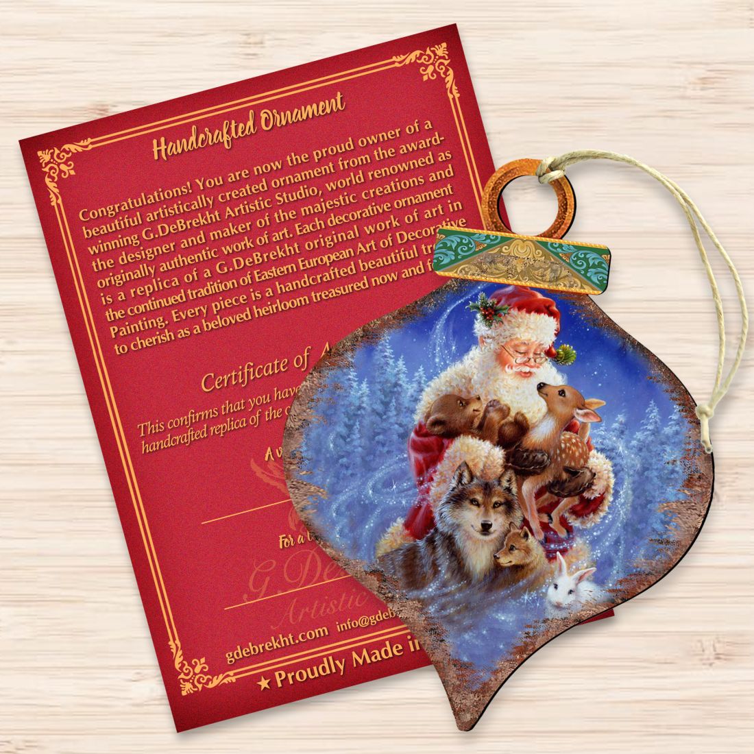 Adornos de madera con forma de muñeco de nieve de Santa Claus de Gelsinger - Decoración navideña de muñeco de nieve de Santa Claus - 8031126-9914