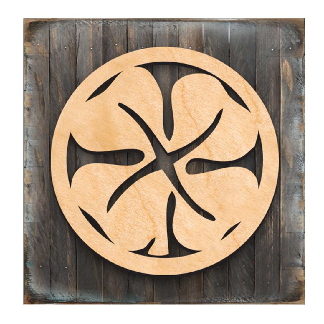 Arte celta de madera para pared con trébol de cuatro hojas de Celtic Art - Decoración celta - 953163B