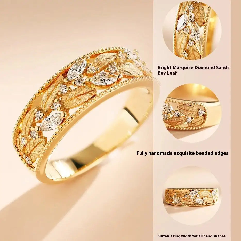 Retro Fashionable Horse Eye Diamond Laurel Earrings - Lootquake