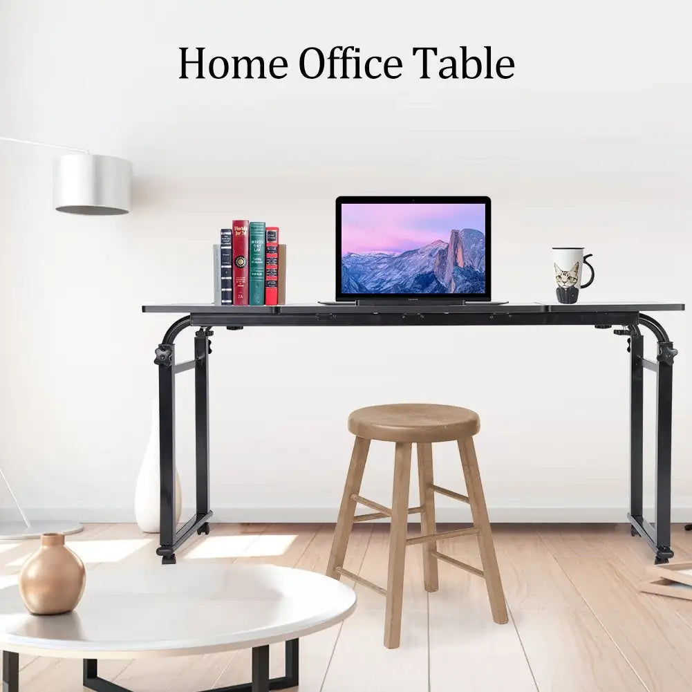 Adjustable Laptop Cart Mobile Computer Desk Overbed Writing Table with Wheels 02# - Lootquake