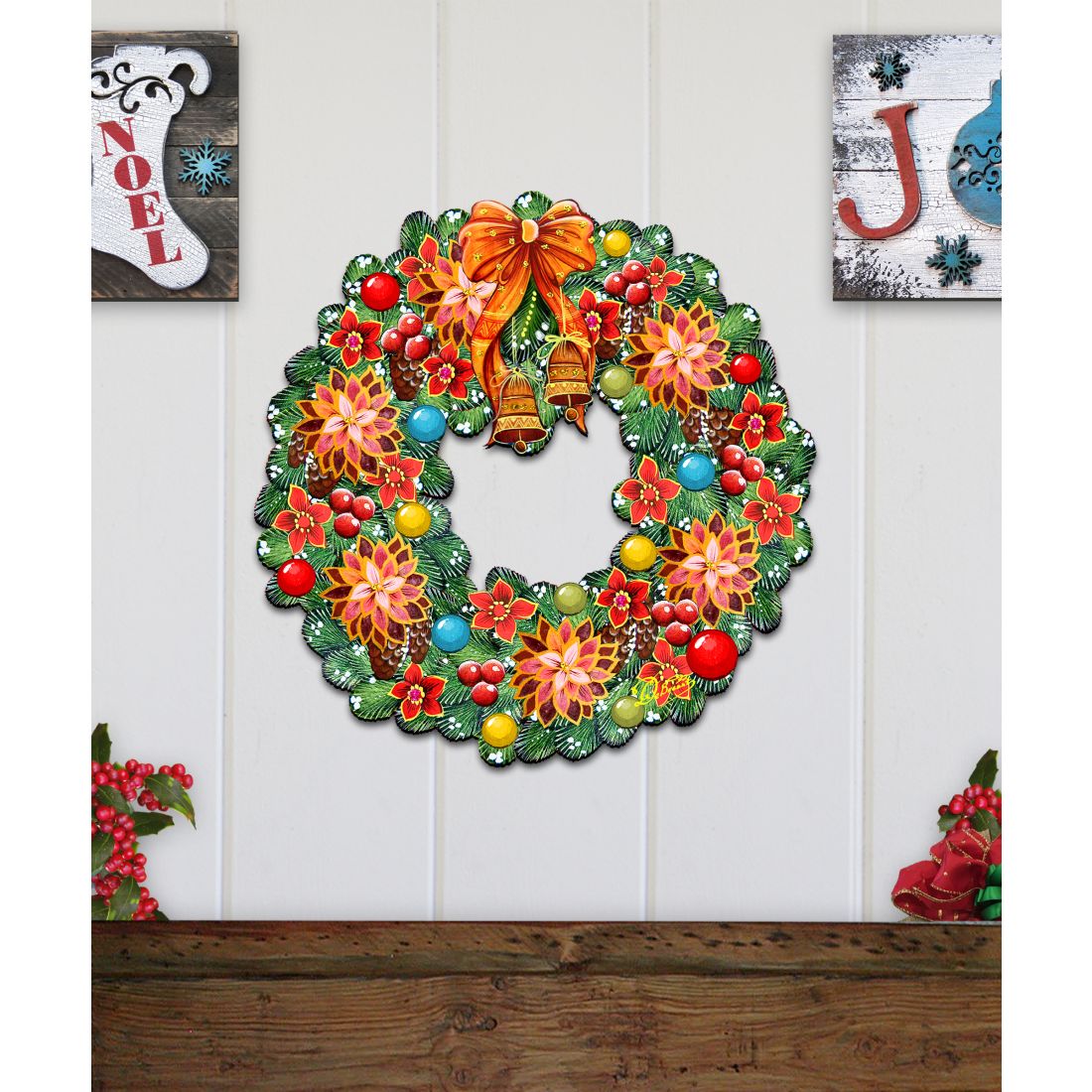 Christmas Holiday Door Wreath by G. DeBrekht - Christmas Decor - 8185307H