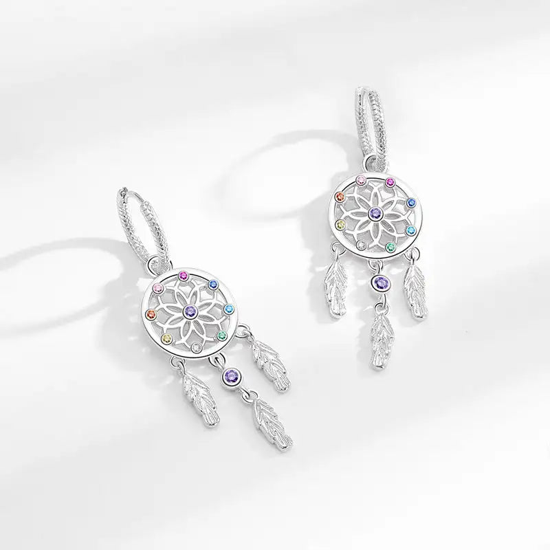 Dream Catcher Earrings Women's Minority Fashion Diamond - Lootquake