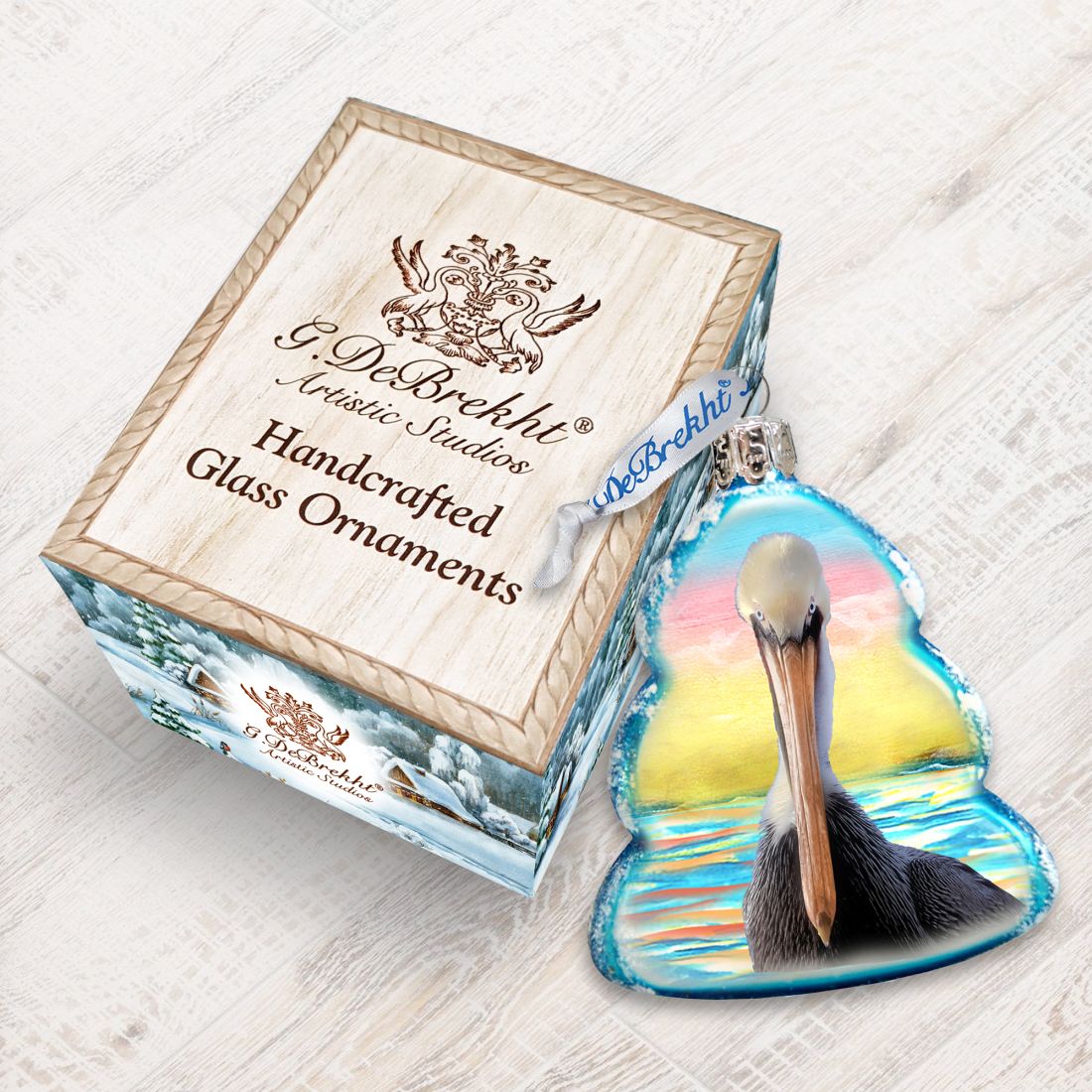 Adorno de vidrio de mercurio de G. DeBrekht - Decoración navideña costera - 776279