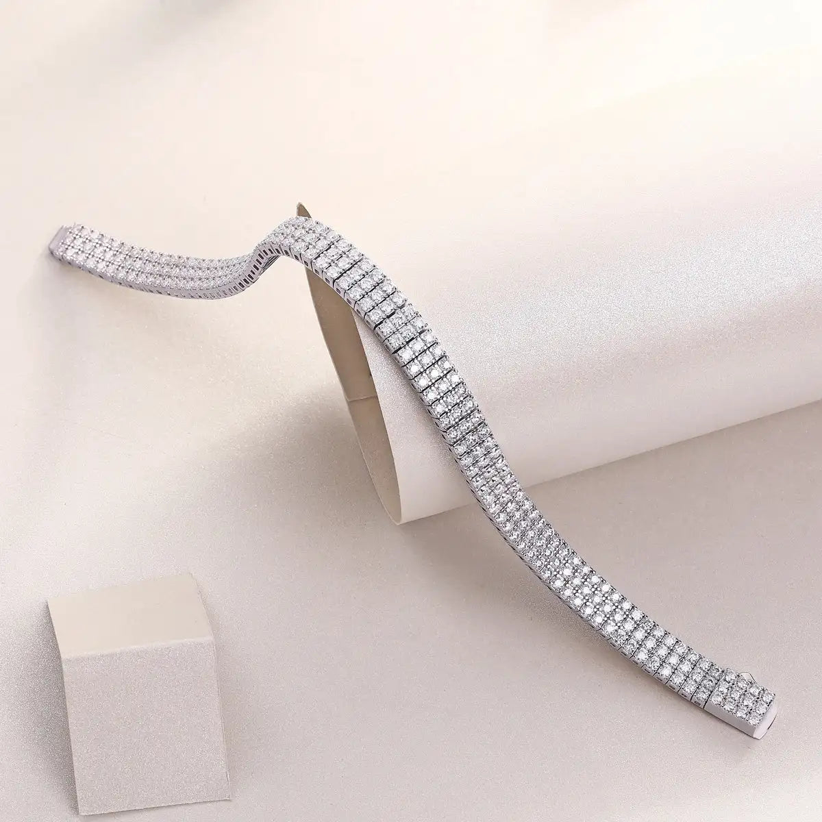 Chain Guanghua Luxury Fashion Mosan Diamond S925 Silver Bracelet Comparable To Natural Diamonds - Lootquake