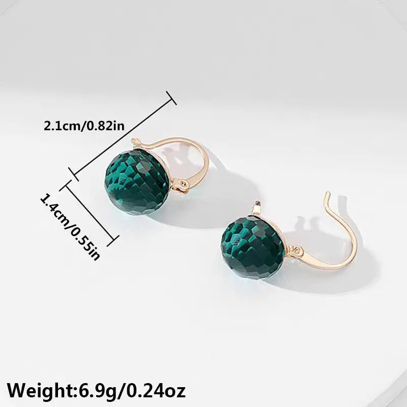 European And American Stylish Round Crystal Ear Clips Women - Lootquake