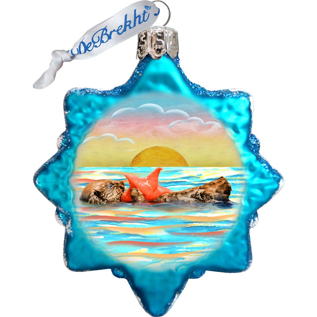 Adornos de cristal de mercurio "At the Sea" (juego de 3) de G. DeBrekht - Decoración navideña costera - 770134S3