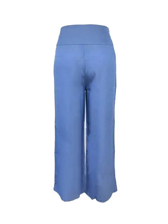 Ladies' Solid Color Button Design Fashionable Casual Pants - Lootquake
