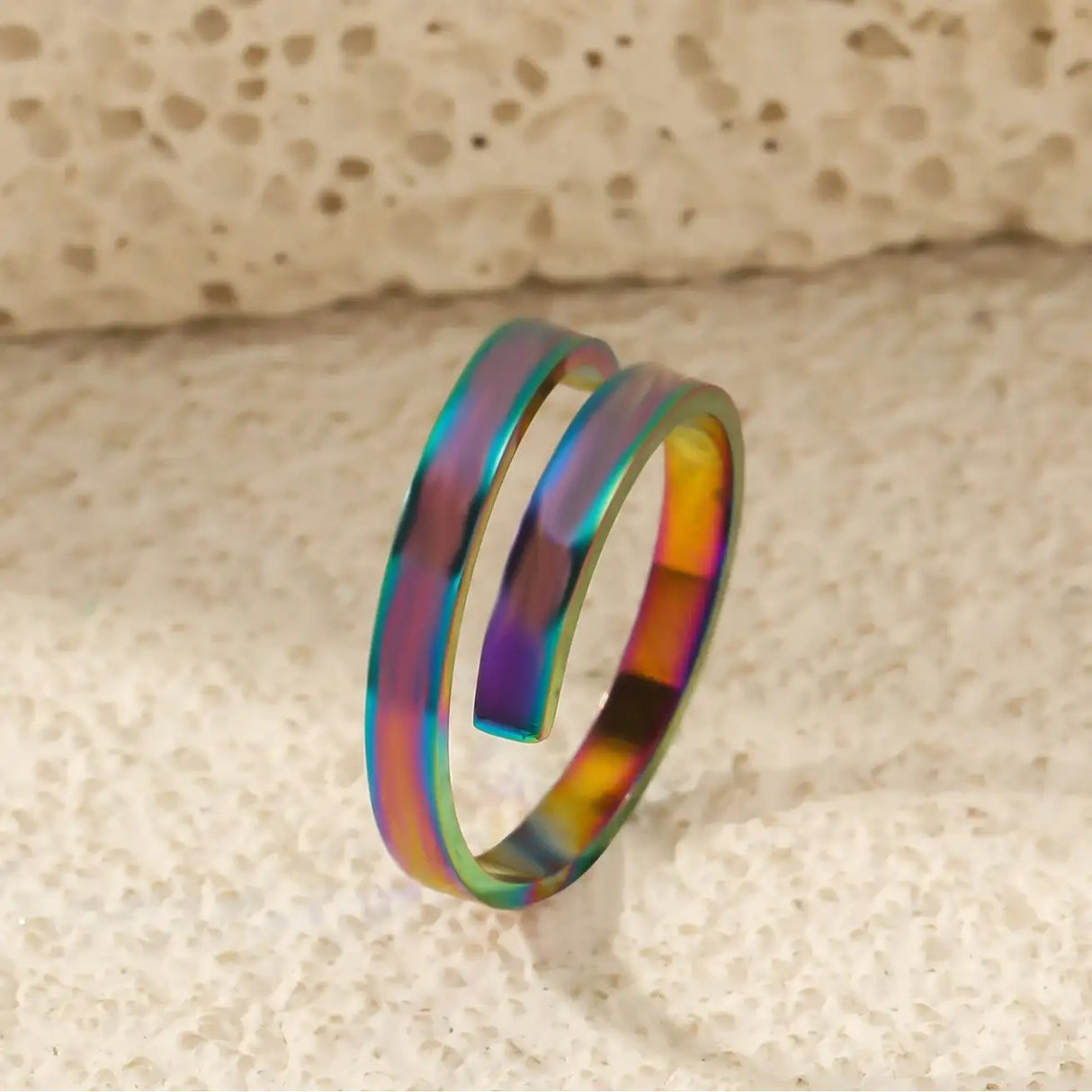 Design Titanium Steel Cross Open Adjustable Ring - Lootquake