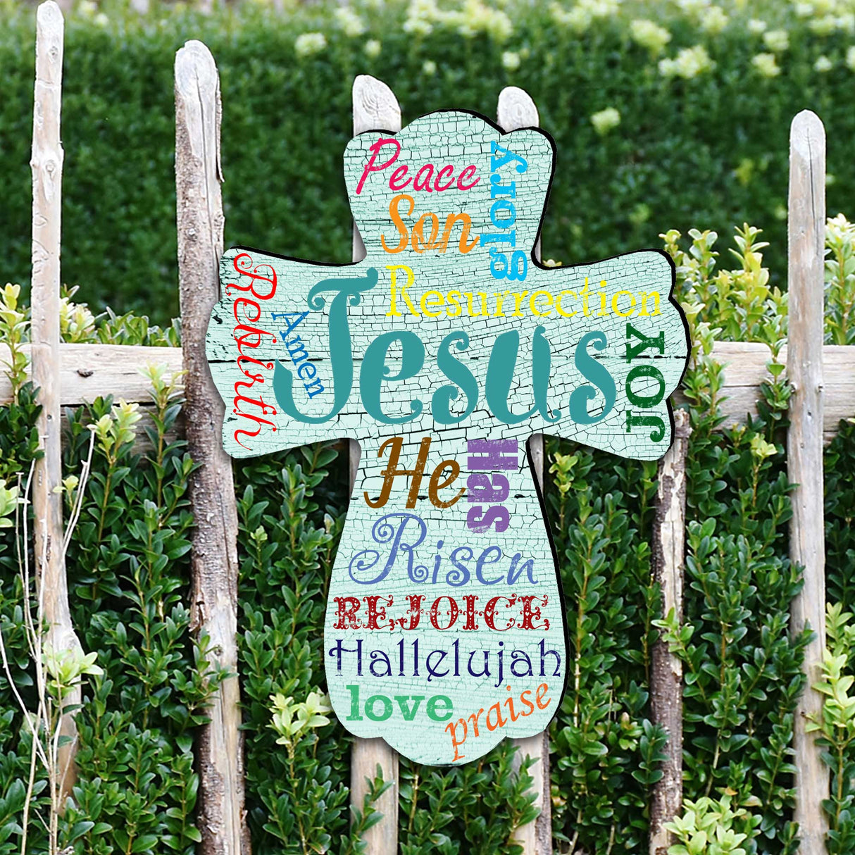 Jesus Cross Easter Door Decor by G. DeBrekht - Easter Spring Decor - 8198715H