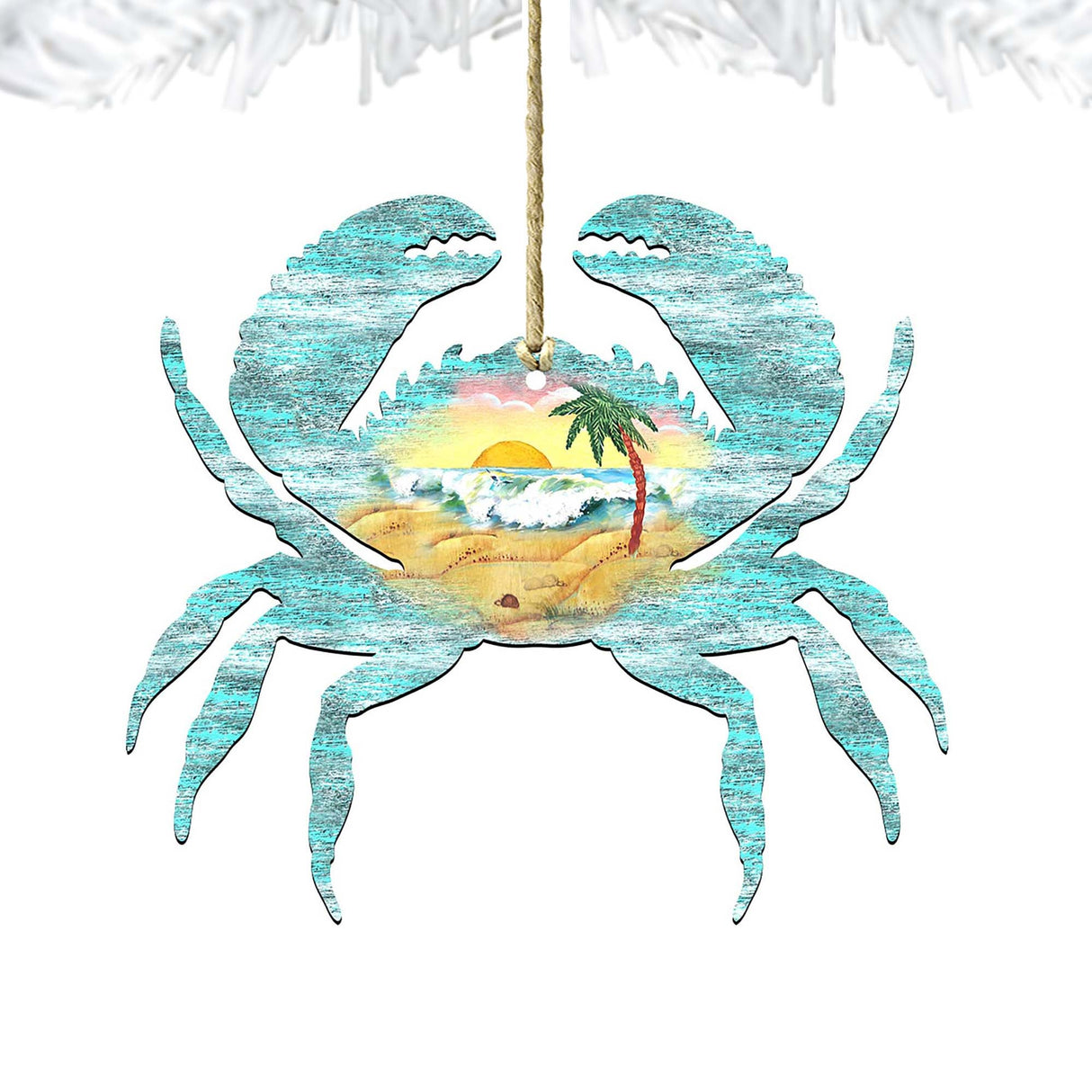 Crab Wooden Ornaments by G. DeBrekht - Coastal Holiday Decor - 8198511