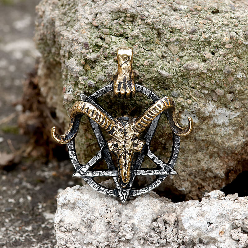 Baphomet Goat Head Stainless Steel Satan Pendant