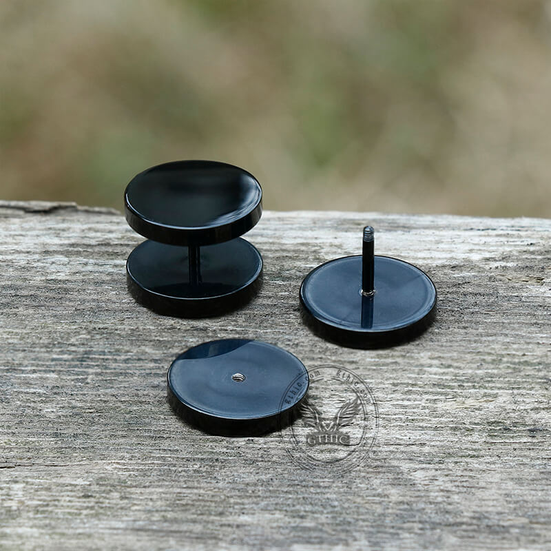 Pendientes de acero inoxidable con forma de barra y tornillo