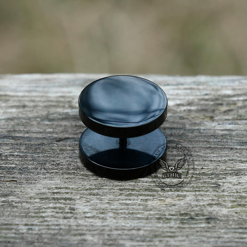 Pendientes de acero inoxidable con forma de barra y tornillo