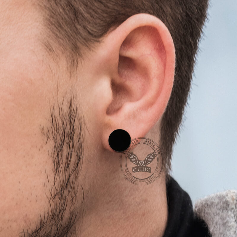 Pendientes de acero inoxidable con forma de barra y tornillo