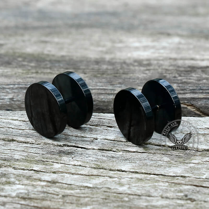 Pendientes de acero inoxidable con forma de barra y tornillo