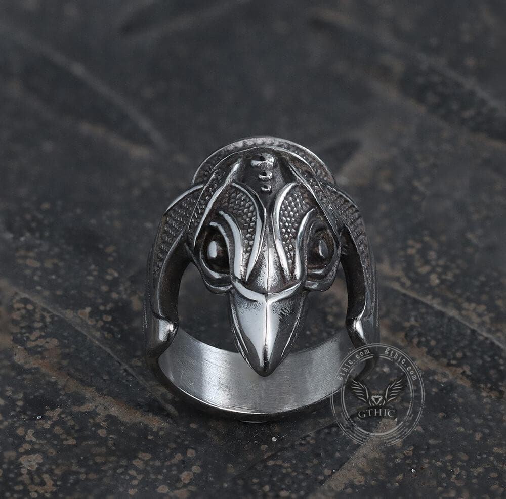 Anillo vikingo de acero inoxidable Battle Raven