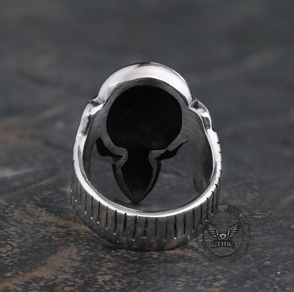 Anillo vikingo de acero inoxidable Battle Raven