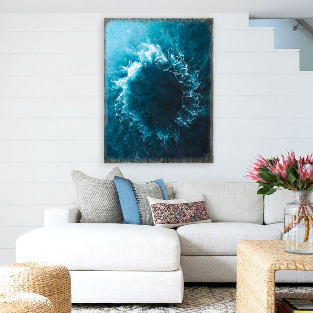 Ocean Art Wooden Wall Art by Nature Wonders - Nature Wildlife Decor - 95392B