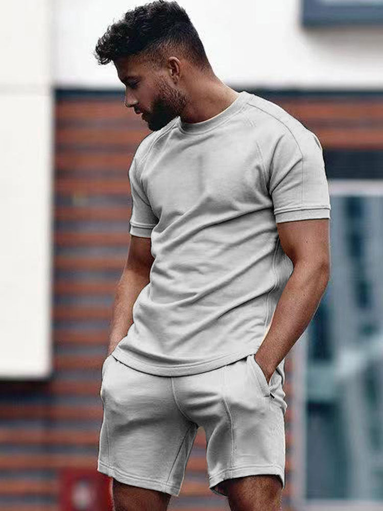 Men's Casual Short Sleeve T-Shirt Sports Suit - Lootquake