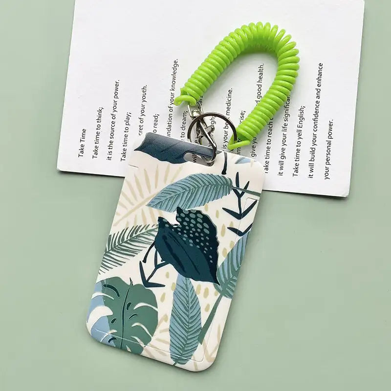 Green Plant Series Simple Fashion Lanyard Card Cover - Lootquake