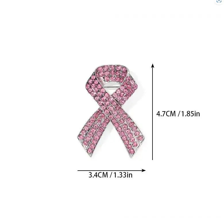 2pc Full Diamond Red Ribbon Alloy Brooch - Lootquake